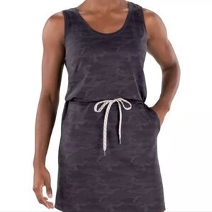 BNT XL Members Mark  Black and dark grey Camo Soft dress. Above knee length.